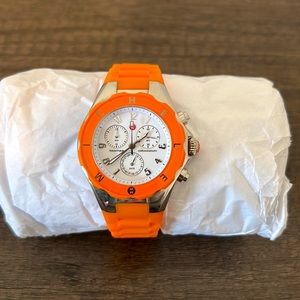 MICHELE tahitian orange jelly watch
